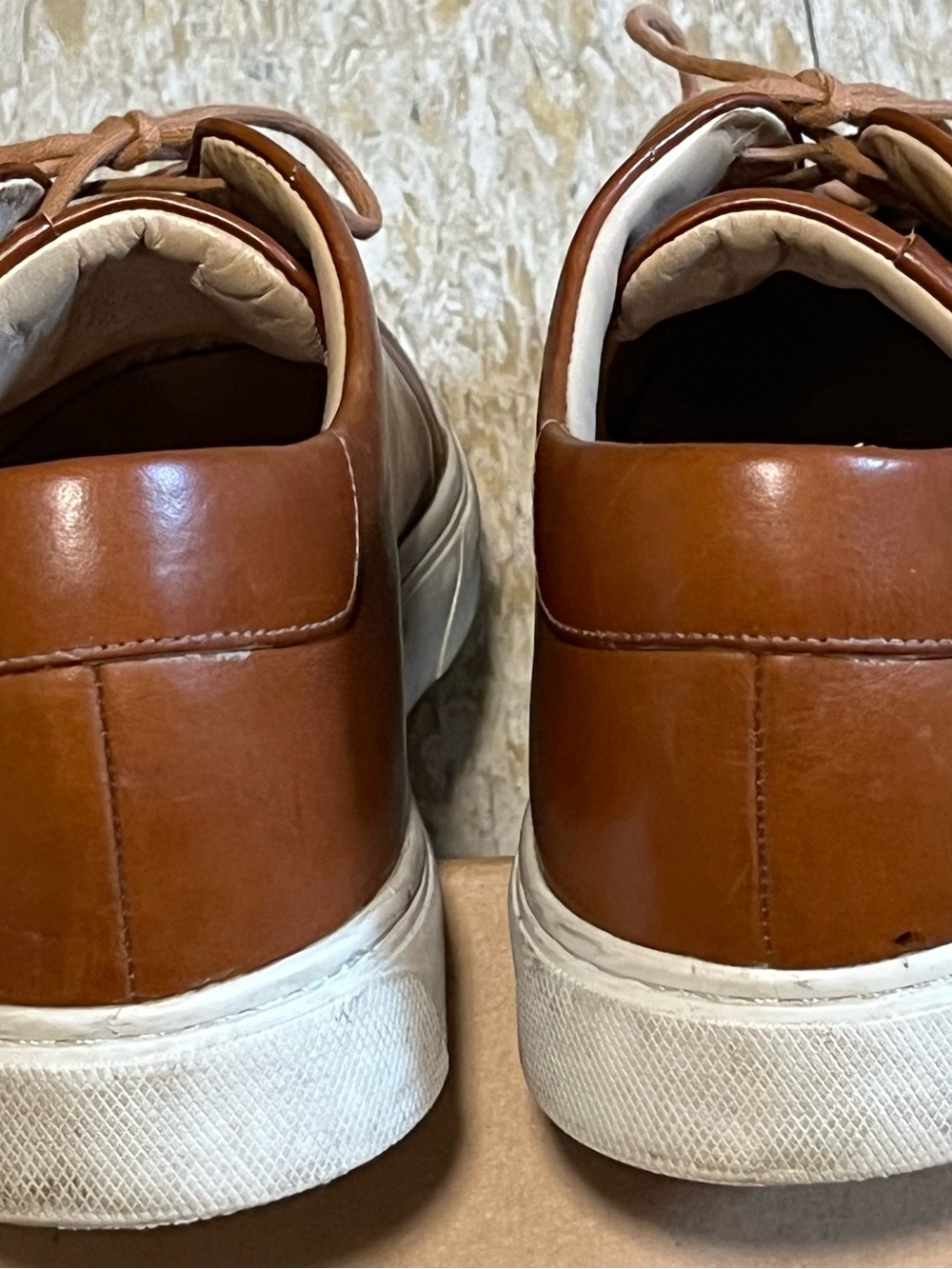 Granstone saddle Tan Minerva Leather Low-Top Sneakers - Picture 10 of 12